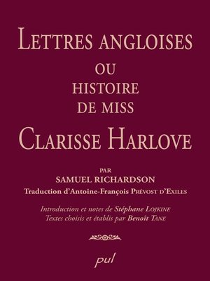 cover image of Lettres angloises ou l'histoire de Miss Clarisse Harlove